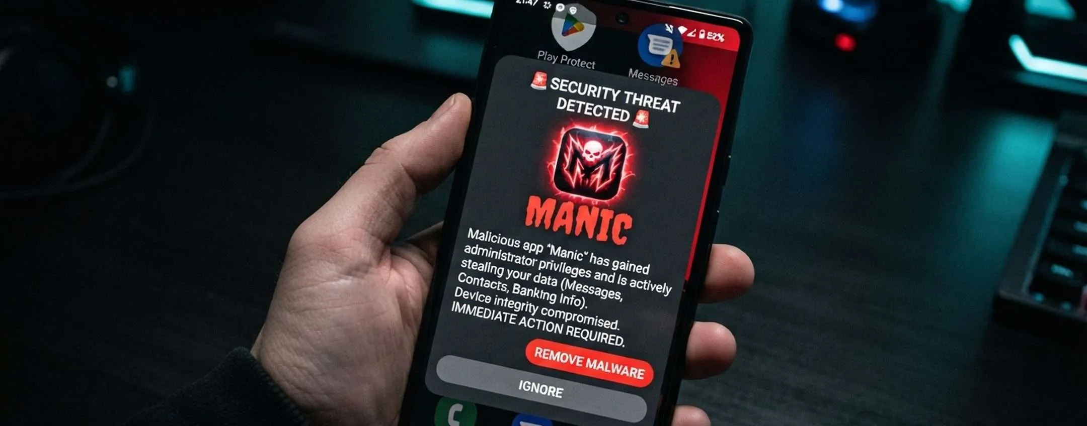 Manic: nuovo malware bancario e spyware per Android