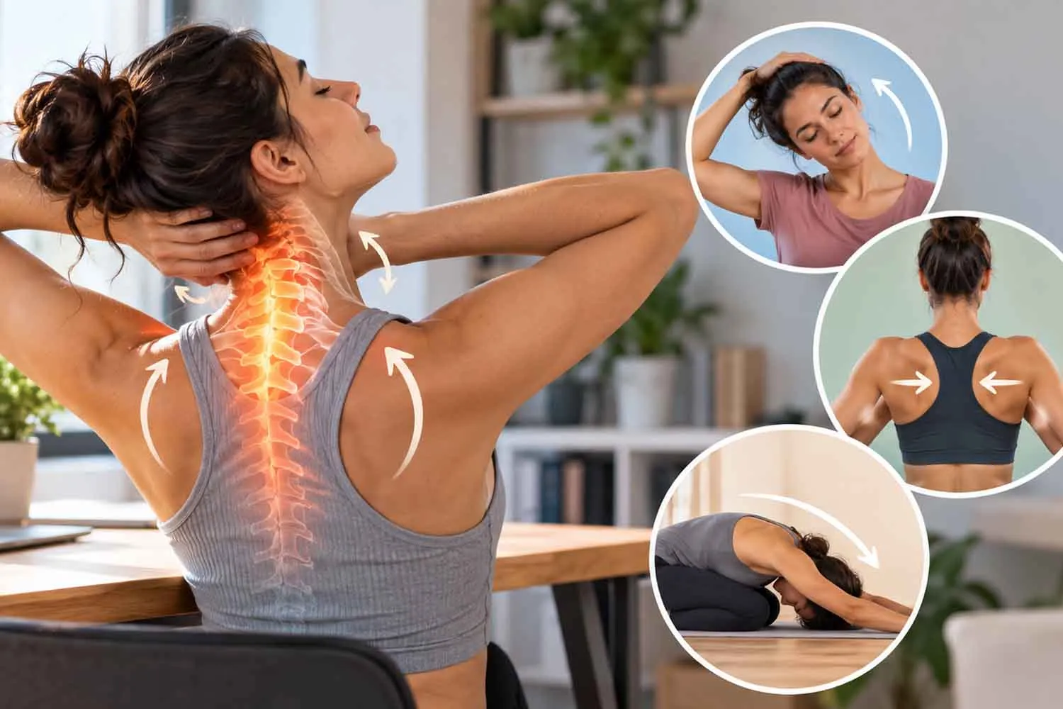 Esercizi per la cervicale: la routine semplice che puoi fare 5 minuti al giorno per dare sollievo al collo dopo ore al computer