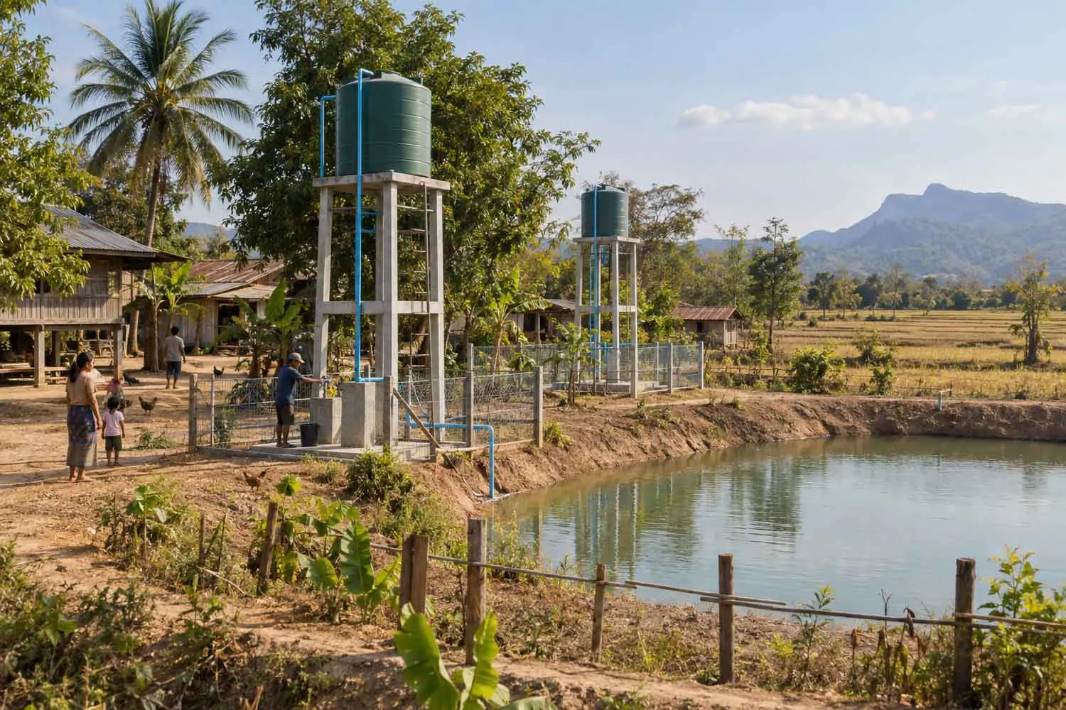 Siccità, in questo villaggio del Laos 15 pozzi su 18 non funzionavano: ora raccolgono fino a 21 milioni di litri d’acqua