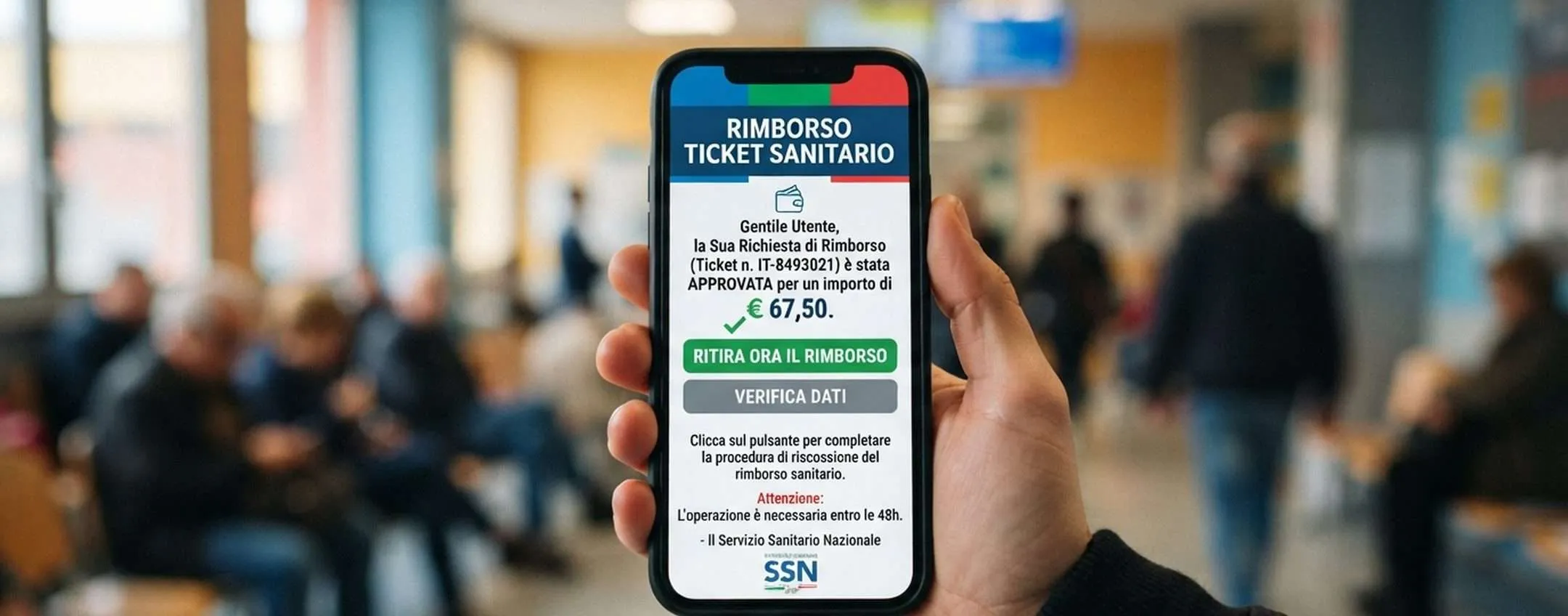 Falso rimborso ticket sanitario, attenzione alla truffa