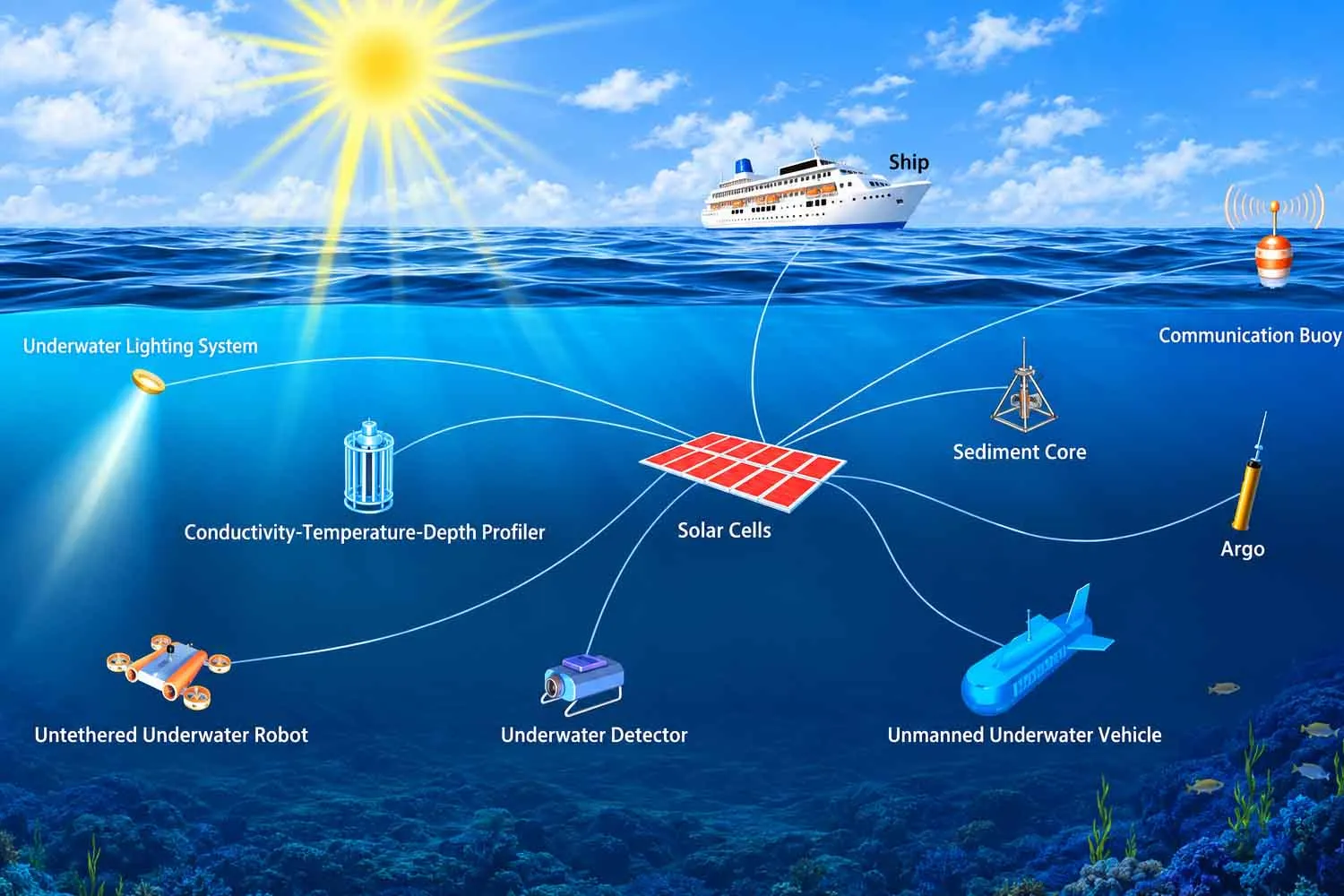 Fotovoltaico subacqueo: queste celle solari hanno prodotto energia e ricaricato batterie a 10 metri di profondità
