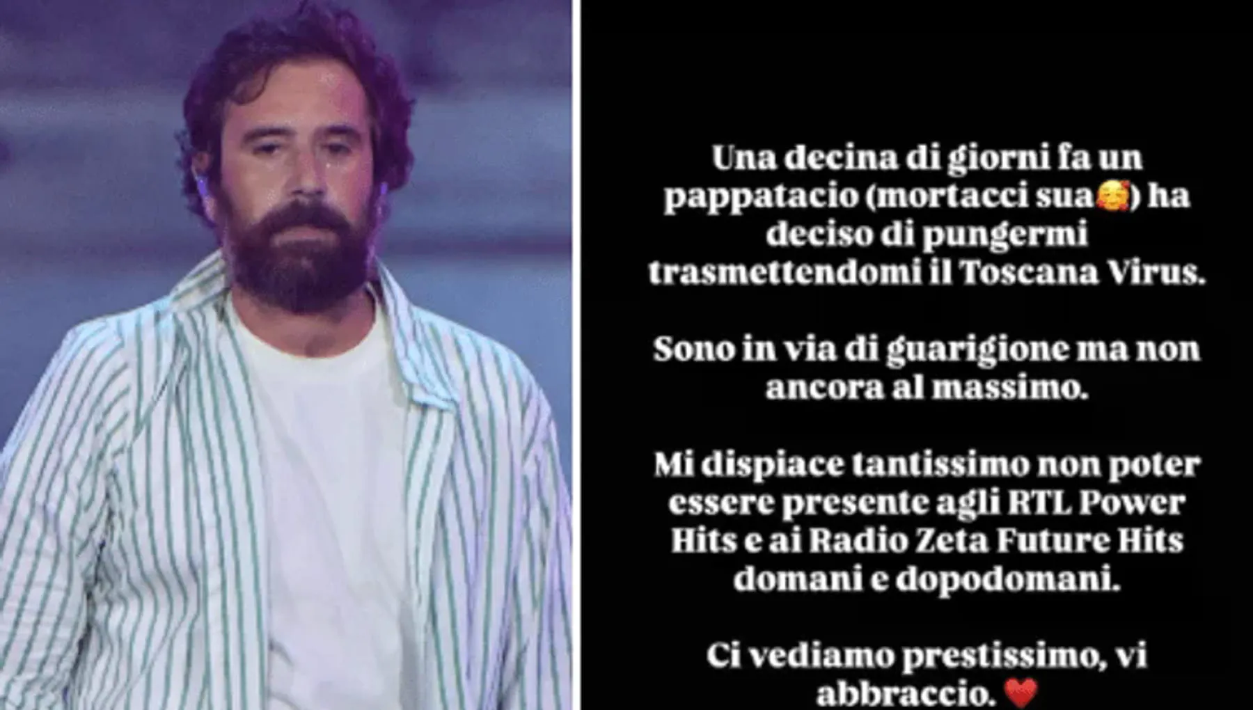 Tommaso Paradiso colpito dal Toscana virus: "Mi ha punto un pappatacio". Di che cosa si tratta