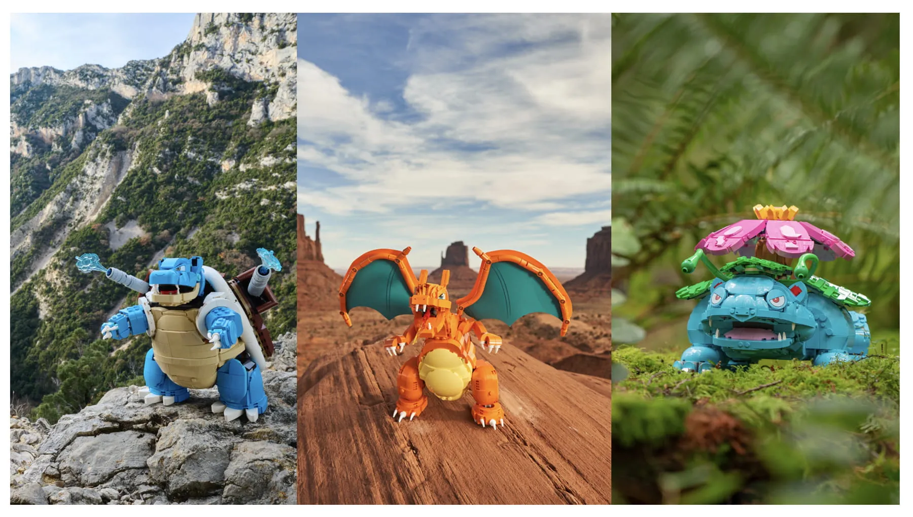 LEGO Pokémon Venusaur, Charizard e Blastoise: il set che chiude un cerchio lungo 30 anni