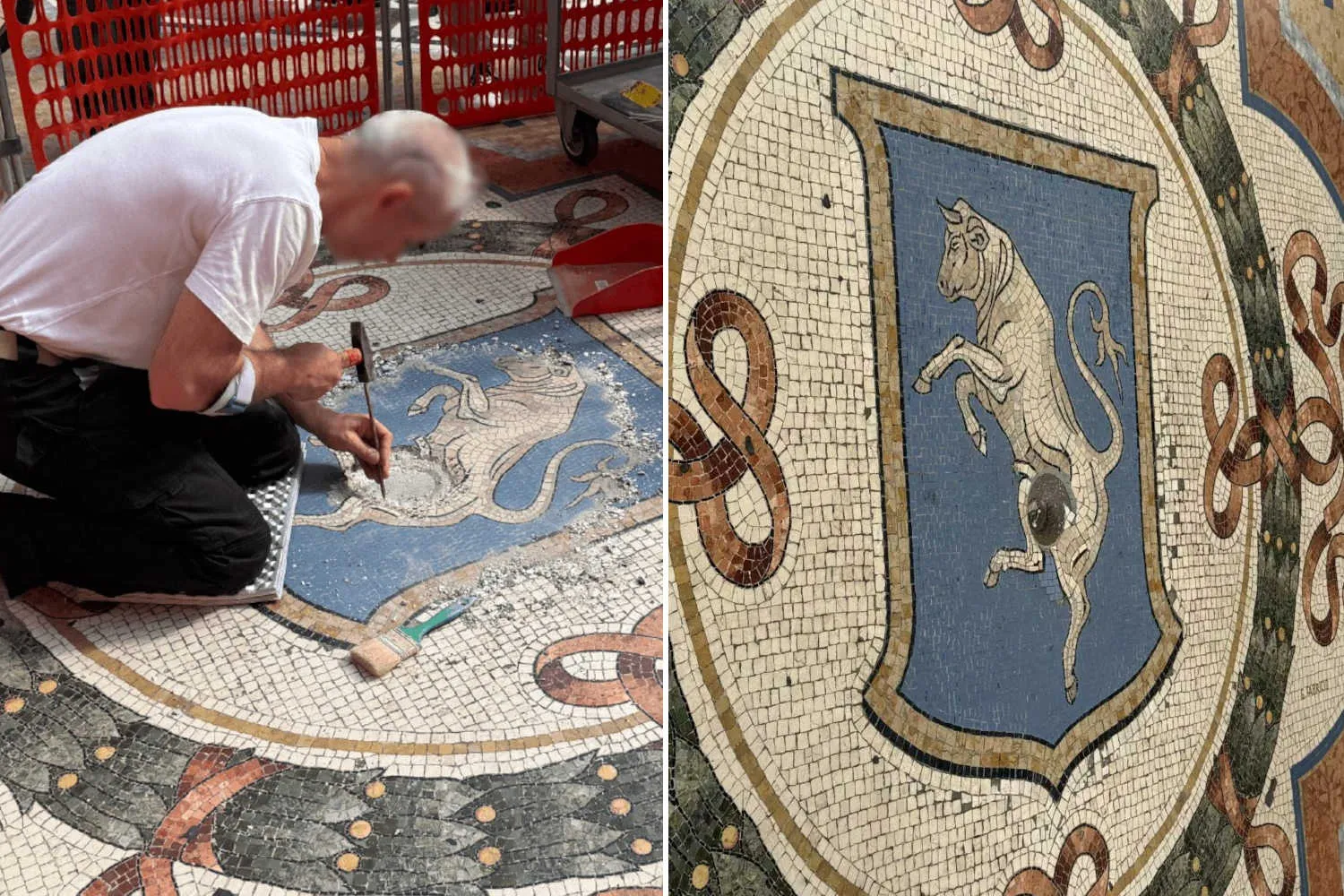 Rovinati i testicoli del Toro “portafortuna” della Galleria Vittorio Emanuele II di Milano a causa del rito scaramantico: al via il restauro