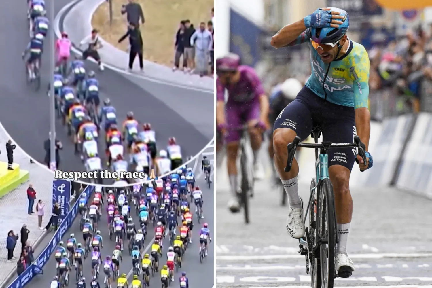 Follia al Giro d’Italia 2026: due giovani tentano di far cadere i ciclisti in gara spingendoli (mentre arriva il primo successo italiano)