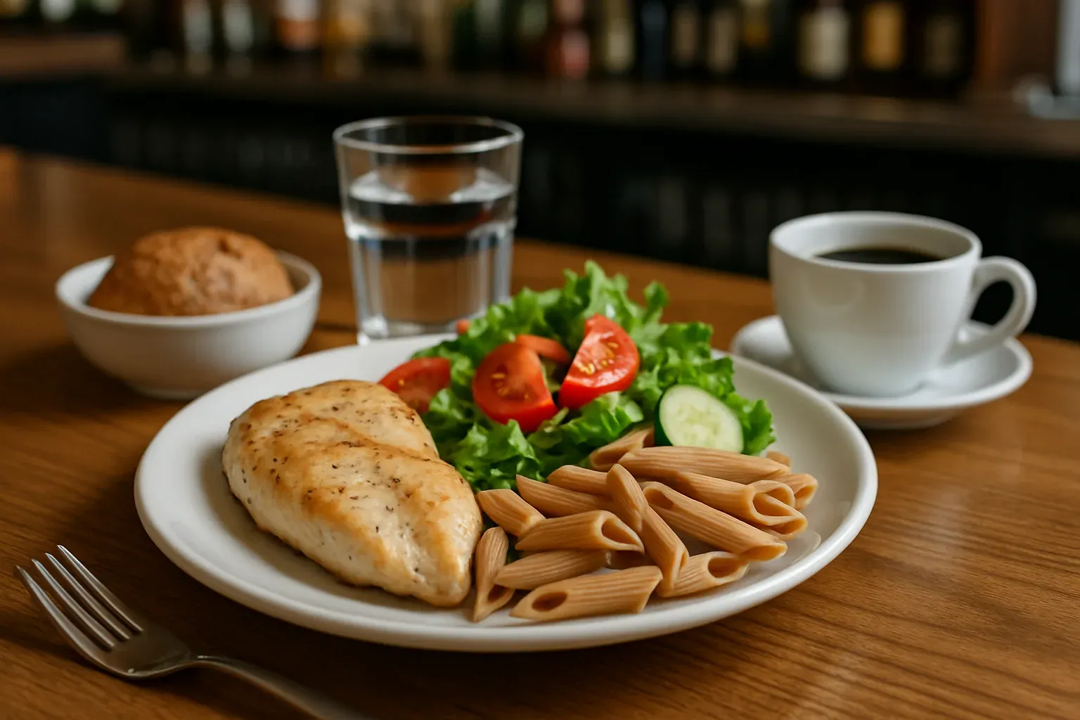 Pranzo equilibrato al bar: proteine, verdure e carboidrati