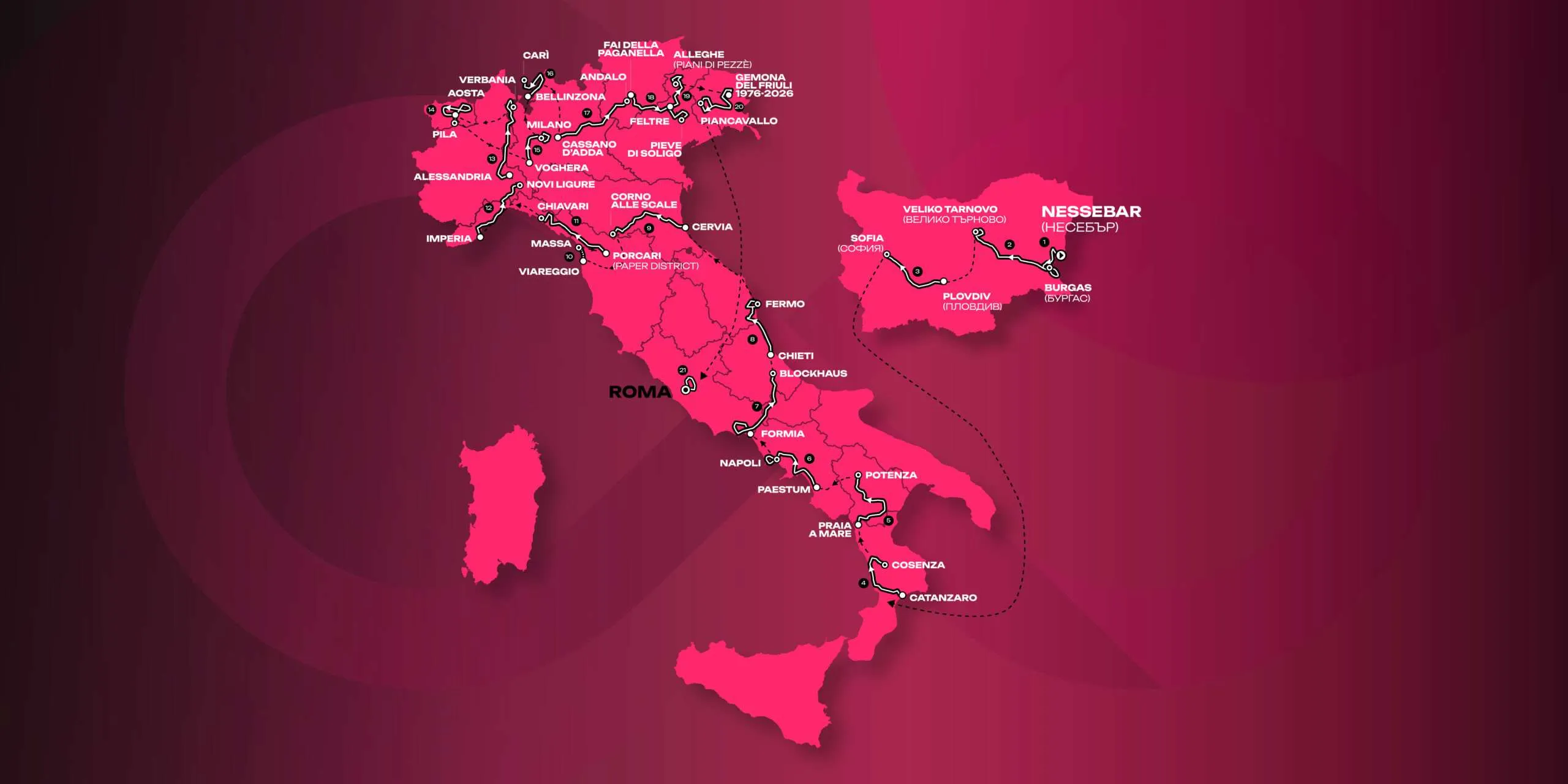 Giro d'Italia 2026, come vedere la 19° tappa dall'estero