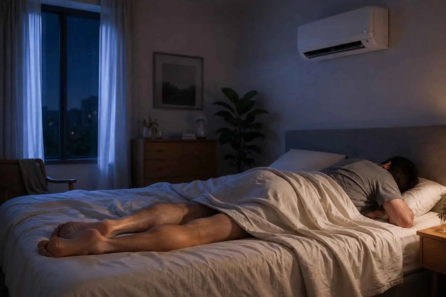 Aria condizionata in camera da letto: cosa succede davvero ai muscoli delle gambe mentre dormiamo