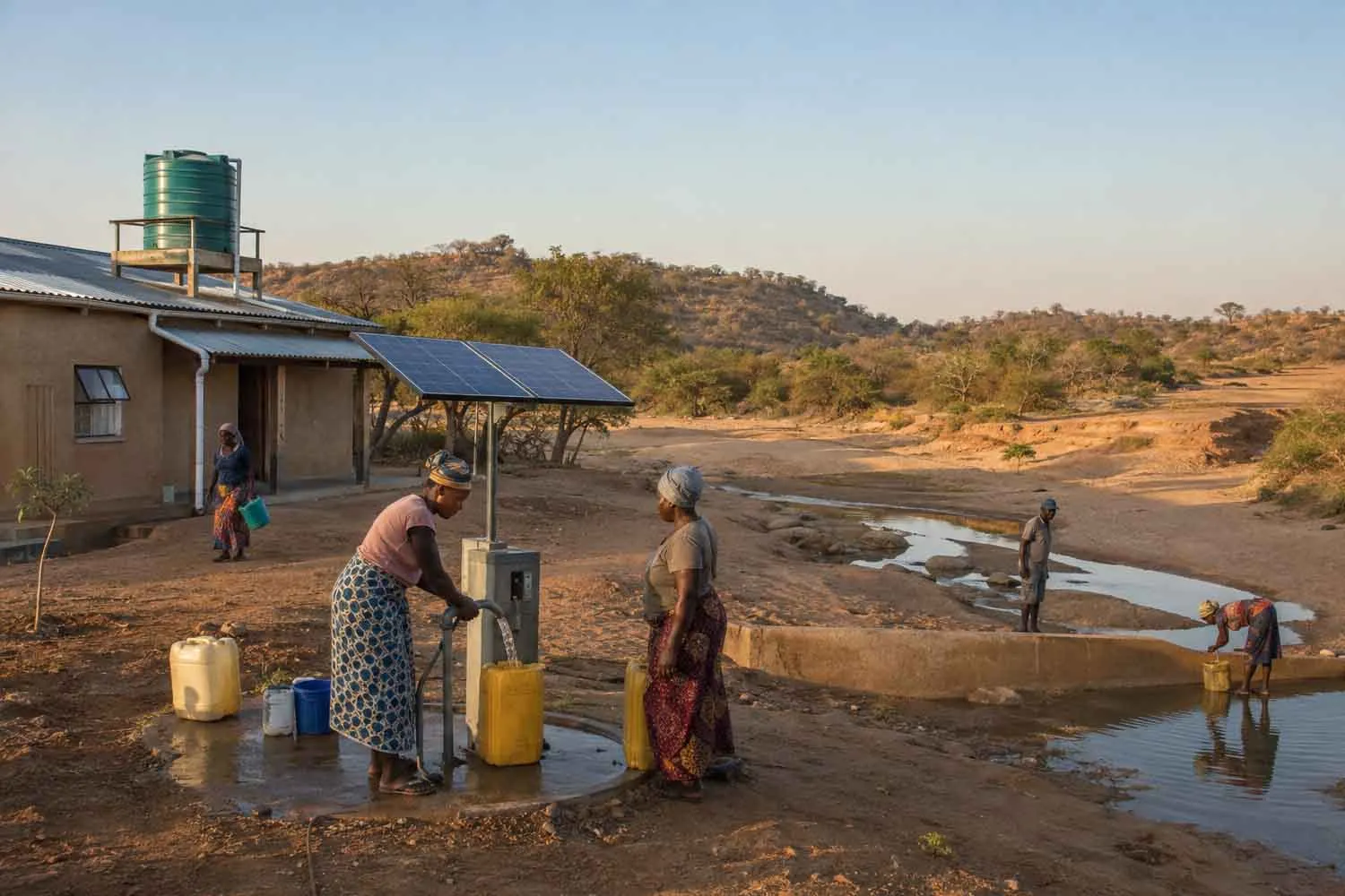 Serbatoi sui tetti, pozzi solari e dighe di sabbia: così le comunità dell’Africa australe stanno imparando a vivere con la siccità