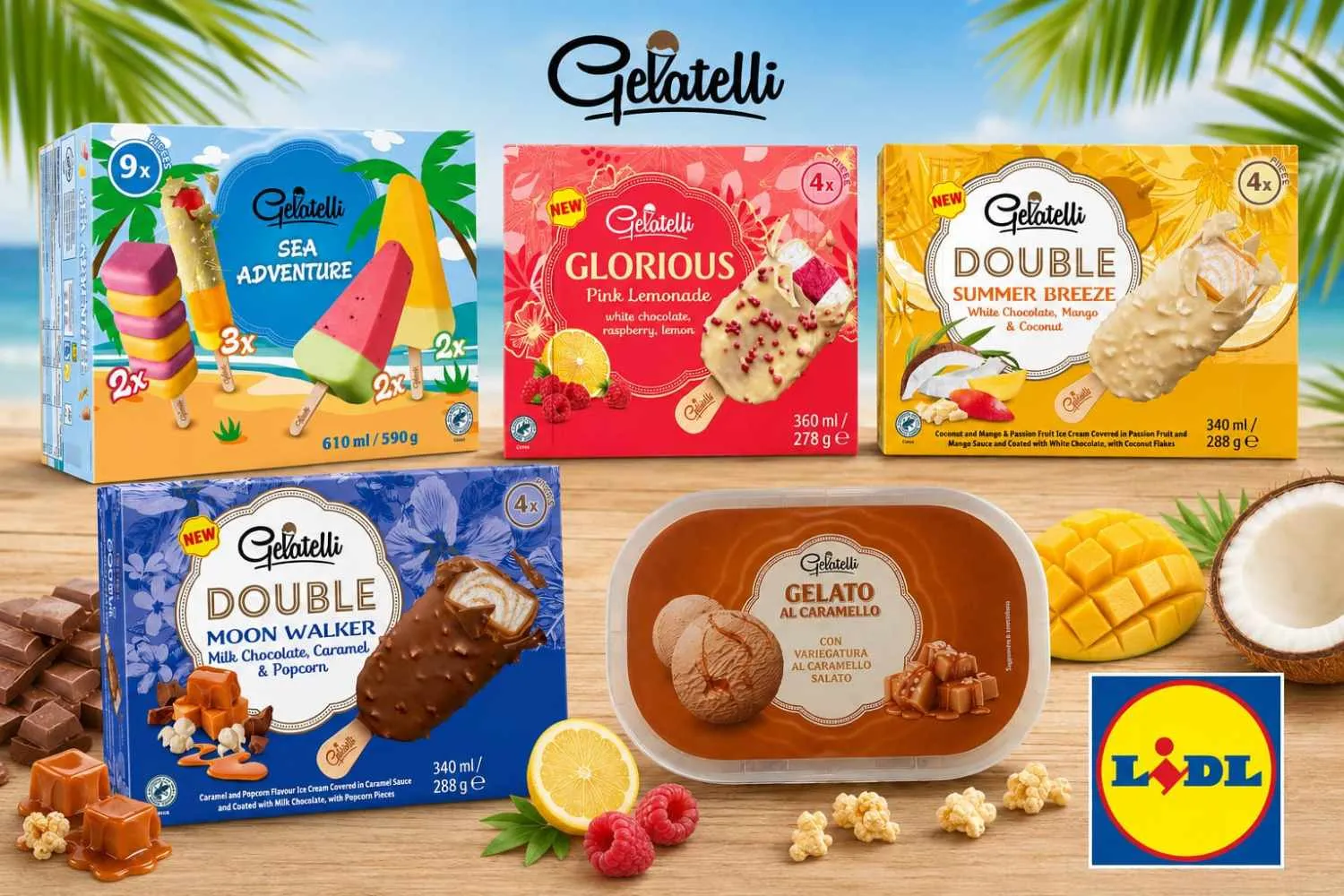 Lidl lancia una nuova linea di gelati a prezzi bassissimi (e c'è anche quello al caramello salato)